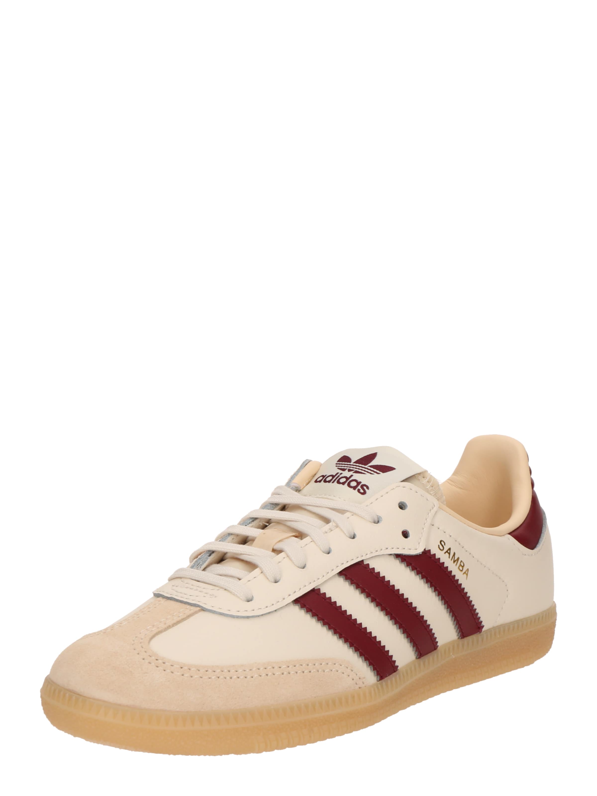 ADIDAS ORIGINALS Sapatilhas 'SAMBA' em camelo / vermelho escuro / branco lã, Vista do artigo