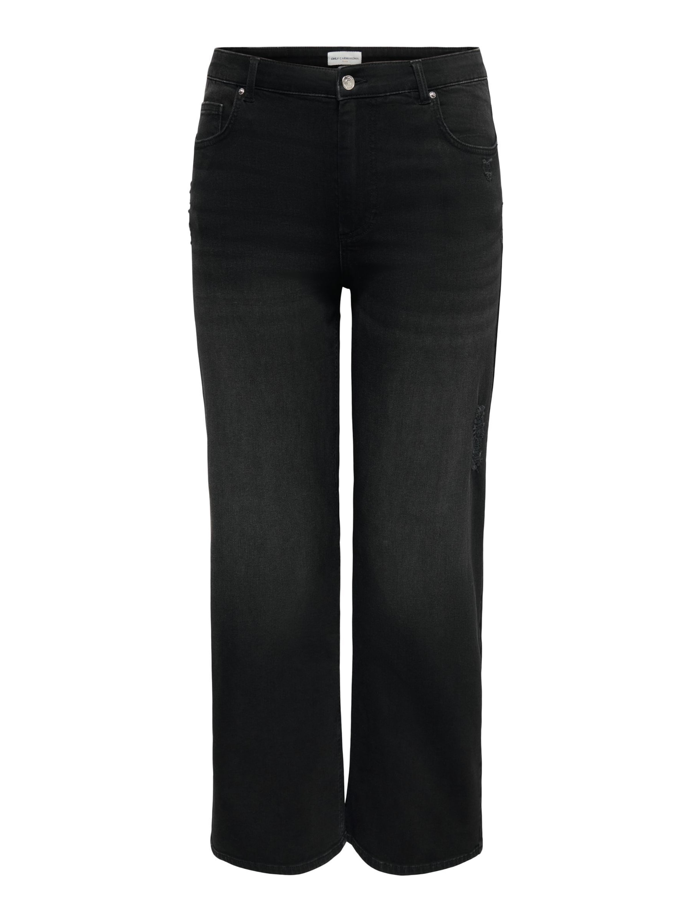 ONLY Carmakoma Loosefit Jeans 'CARWilly' in Zwart: voorkant