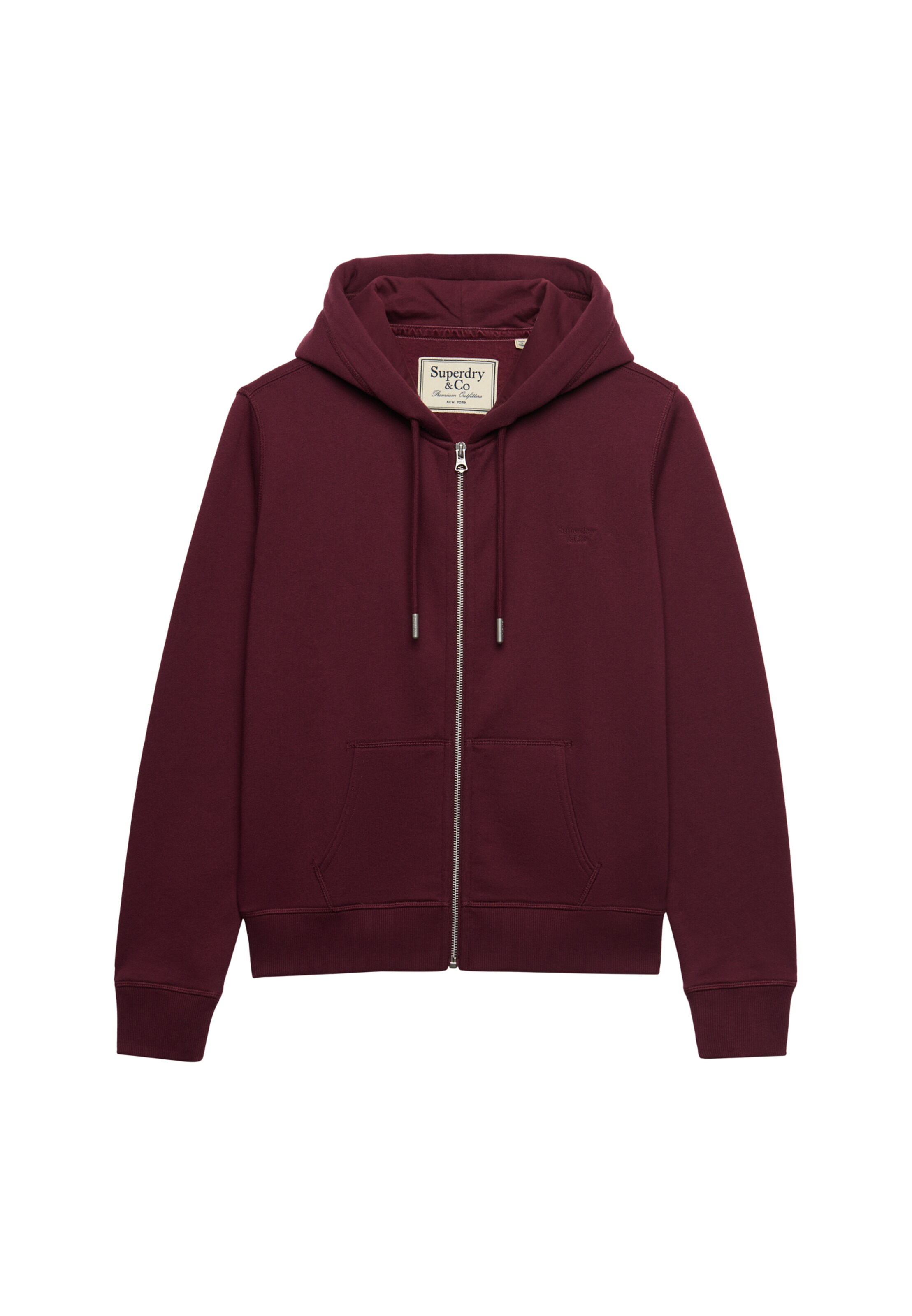 Superdry & Co Zip-Up Hoodie in Red: front