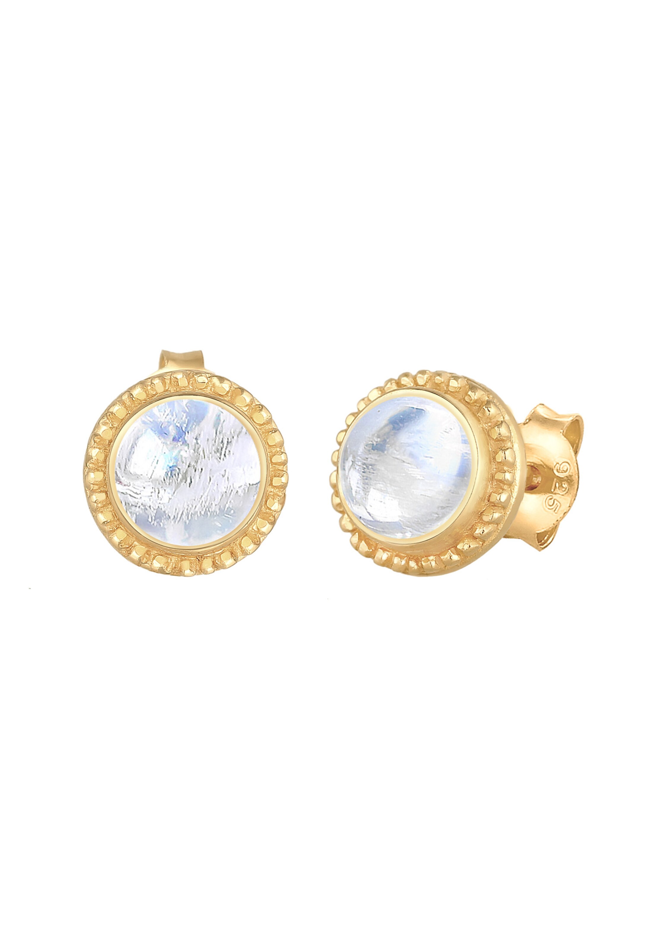 Nenalina Ohrringe Boho, Geburtsstein, Geburtsstein - Juni, Kreis in Gold