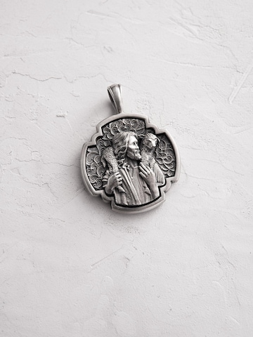 REYTEL - Colgante 'JESUS SHEPHERD' en plata: frente