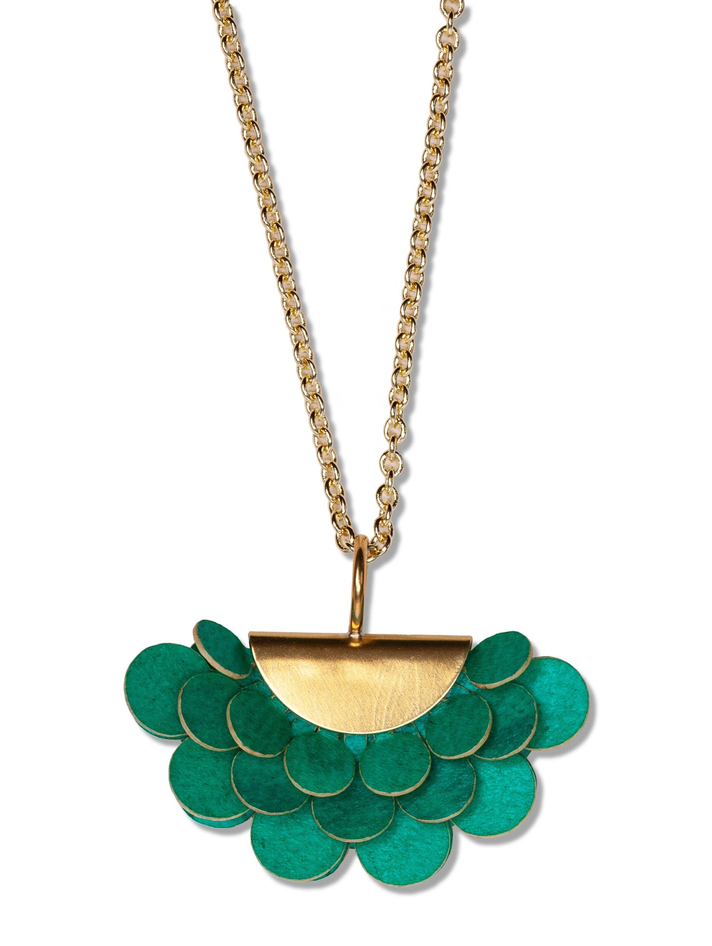 Gretchen Necklace in Green: front