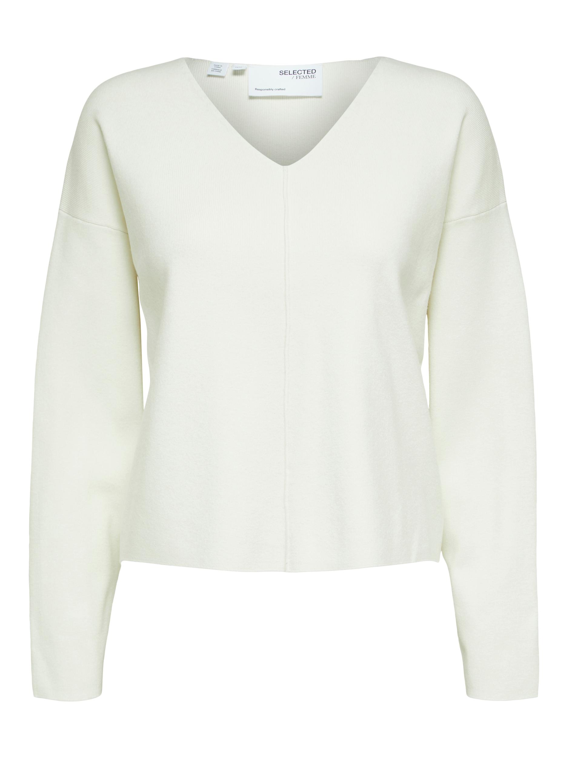 Donna hrpAH SELECTED FEMME Pullover ADELINE in Bianco Donna hrpAH SELECTED FEMME Pullover ADELINE in Bianco