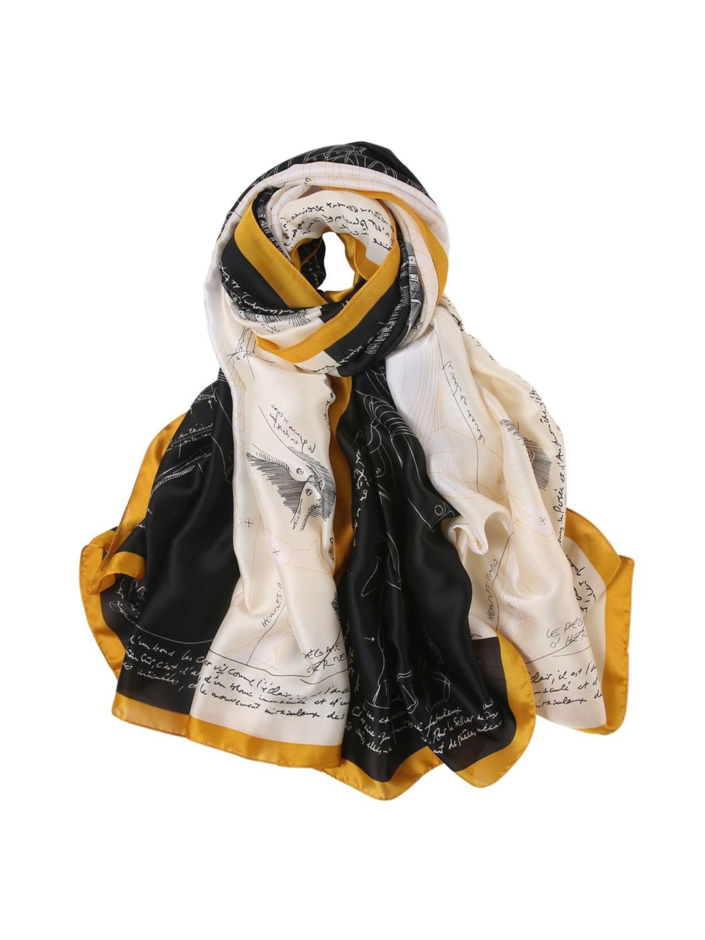 Sciarpa 'Etole de Soie Winged Florina' alberto cabale di colore nero, Visualizzazione prodotti