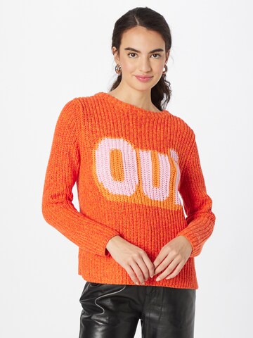 OUI Sweter w kolorze czerwony: przód