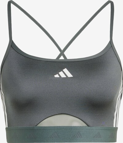 ADIDAS PERFORMANCE Sports bra 'Hyperglam' in Dark green / White, Item view