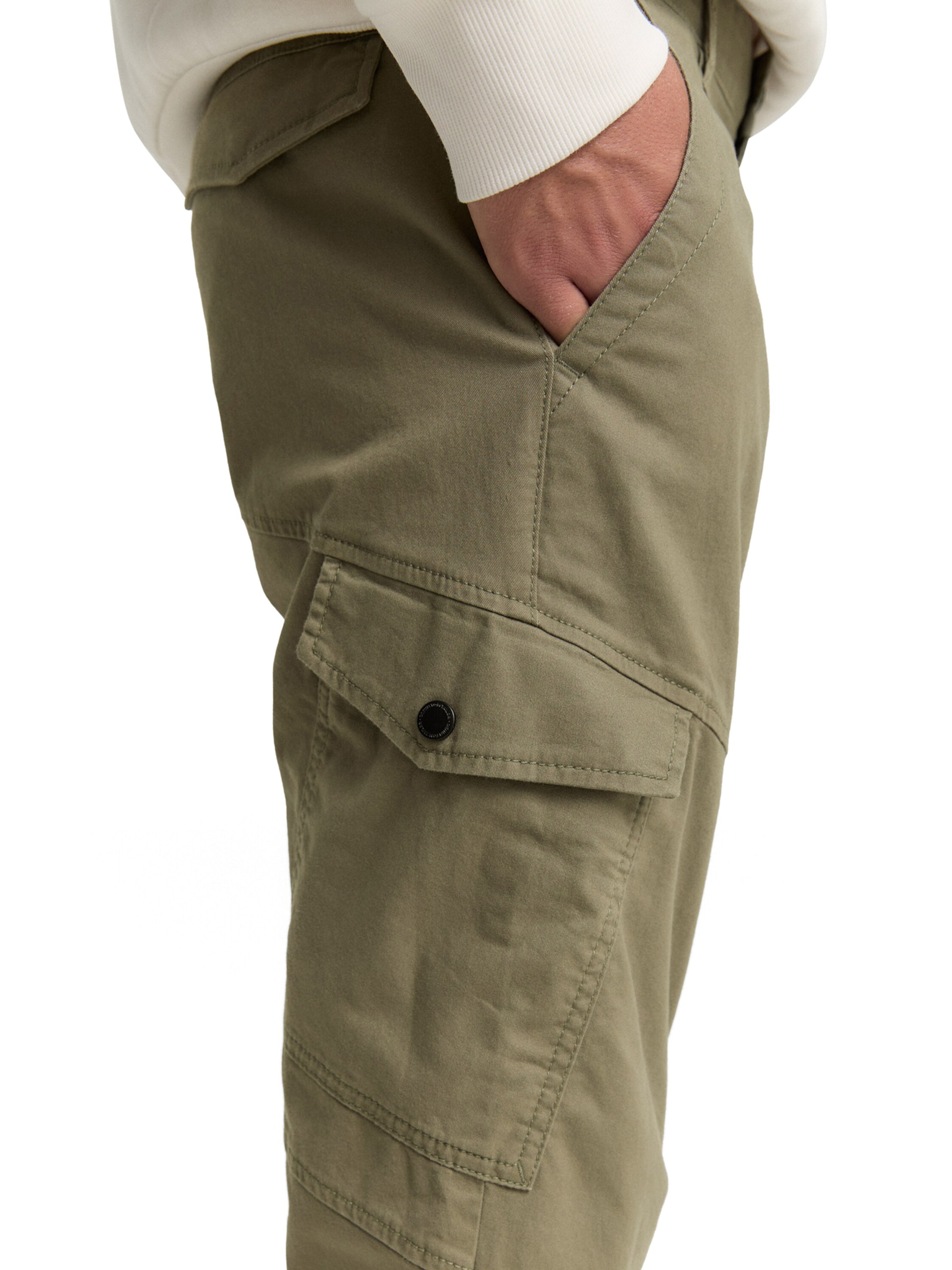 TOM TAILOR DENIM Слим фит Карго панталон в зелено