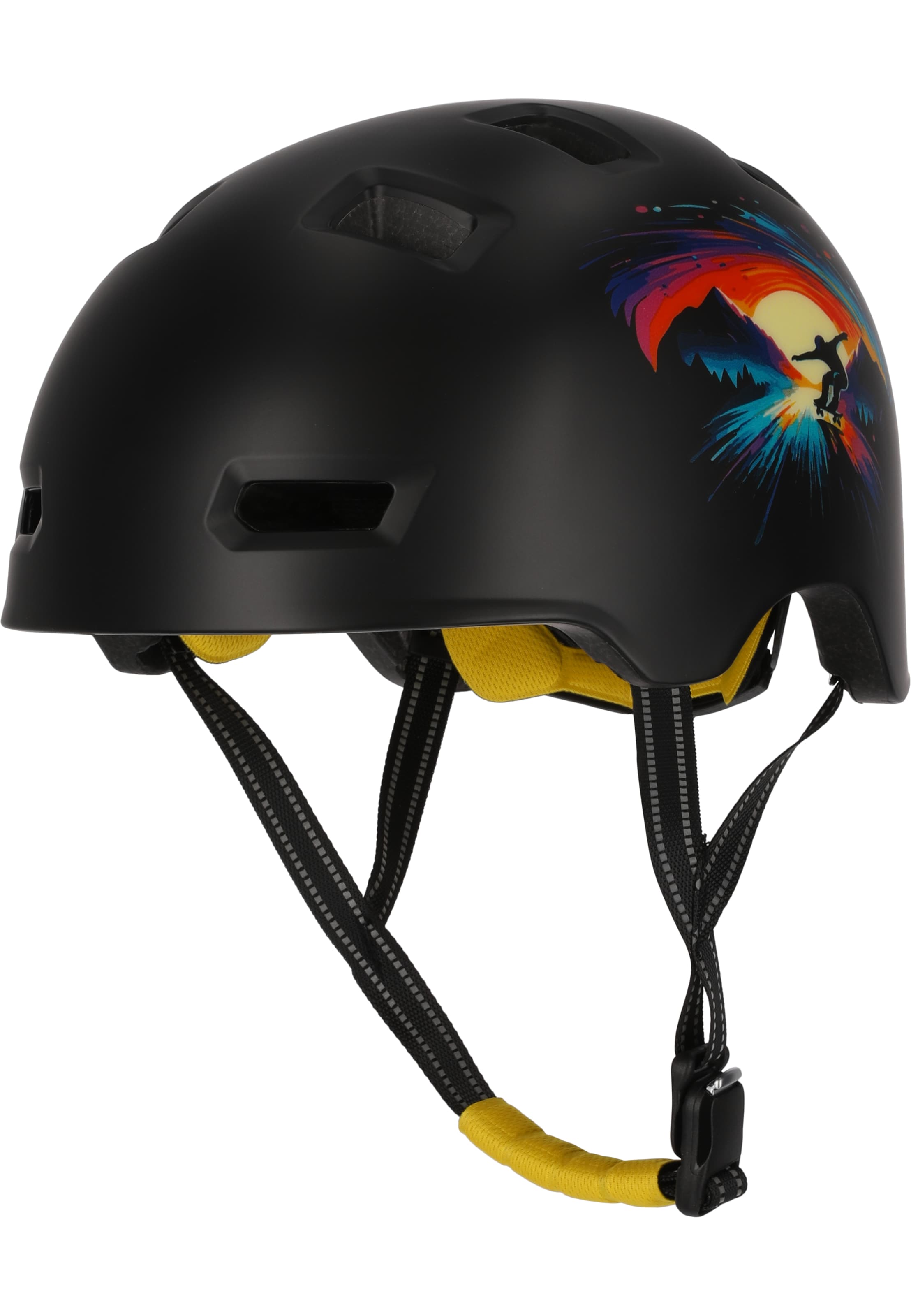 Crazy Safety Helmet in Black: front