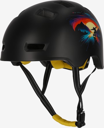 Crazy Safety Helm in Schwarz: Vorderseite