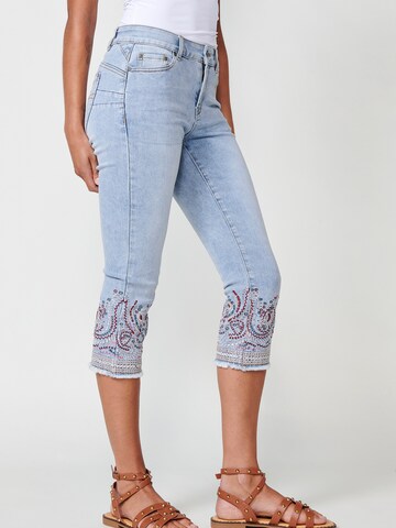 Coupe slim Jean KOROSHI en bleu : devant