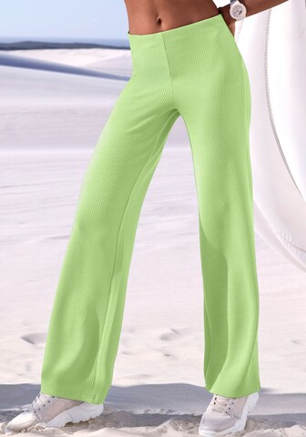 LASCANA ACTIVE Alt laienev Spordipüksid, värv roheline: eest vaates