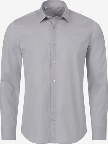 Indumentum Slim fit Button Up Shirt in Grey: front