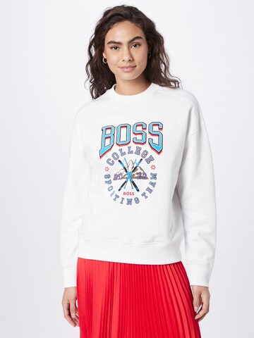 BOSS Black Sweatshirt 'Ecaisa' in Weiß: predná strana