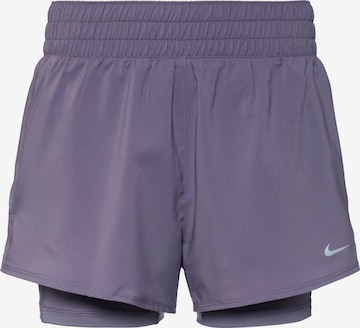 NIKE Regular Athletic Pants in Purple: front