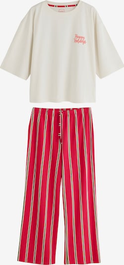 Pijama 'Family Christmas' pe XS Next pe ecru / verde închis / roșu, Vizualizare produs