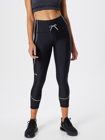 Skinny Pantaloni sport de la UNDER ARMOUR pe negru: față