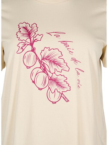 Maglietta 'VELIN' di Zizzi in beige