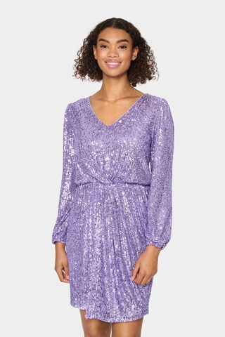 SAINT TROPEZ Dress 'Xenira' in Purple: front