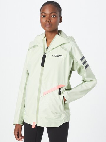 ADIDAS TERREX Outdoorjas in Groen: voorkant