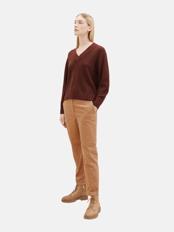 TOM TAILOR Sweater in Brown