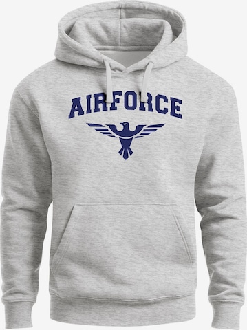 Neverless Sweatshirt 'Airforce' in Grau: Vorderseite