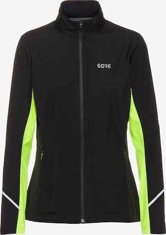GORE WEAR Athletic Jacket 'Partial Infinium' in Black: front