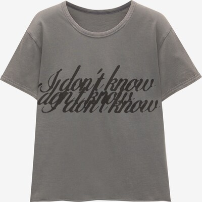 Pull&Bear T-Shirt in grau / schwarz, Produktansicht