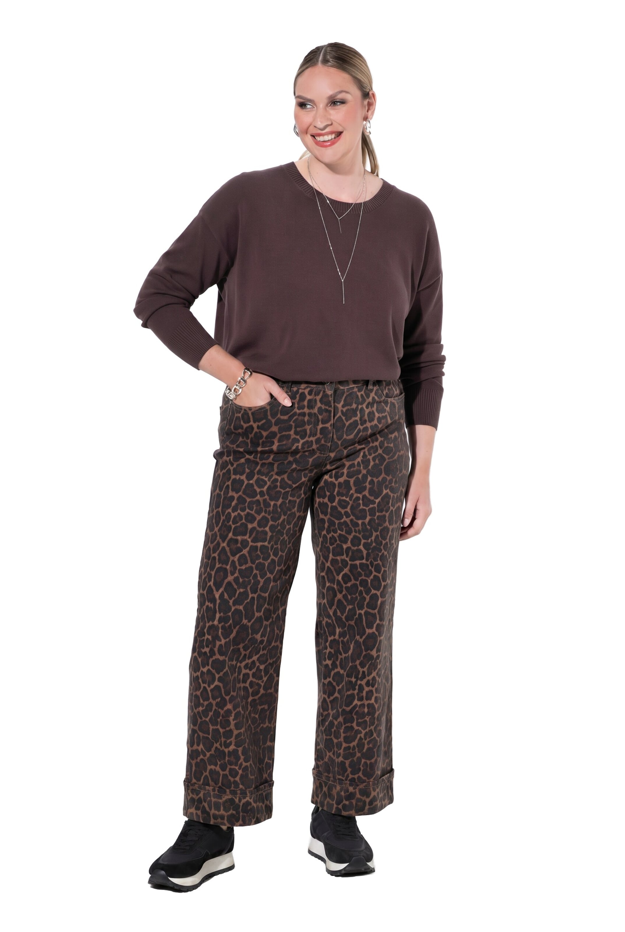 MIAMODA Loose fit Jeans in Brown: front