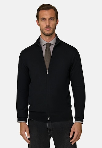 Vestes en maille Boggi Milano en noir : devant