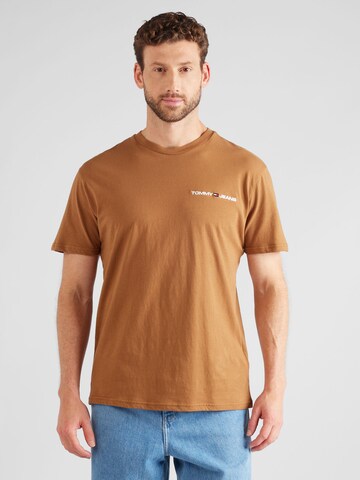 Tommy Jeans Koszulka w kolorze brązowy: przód