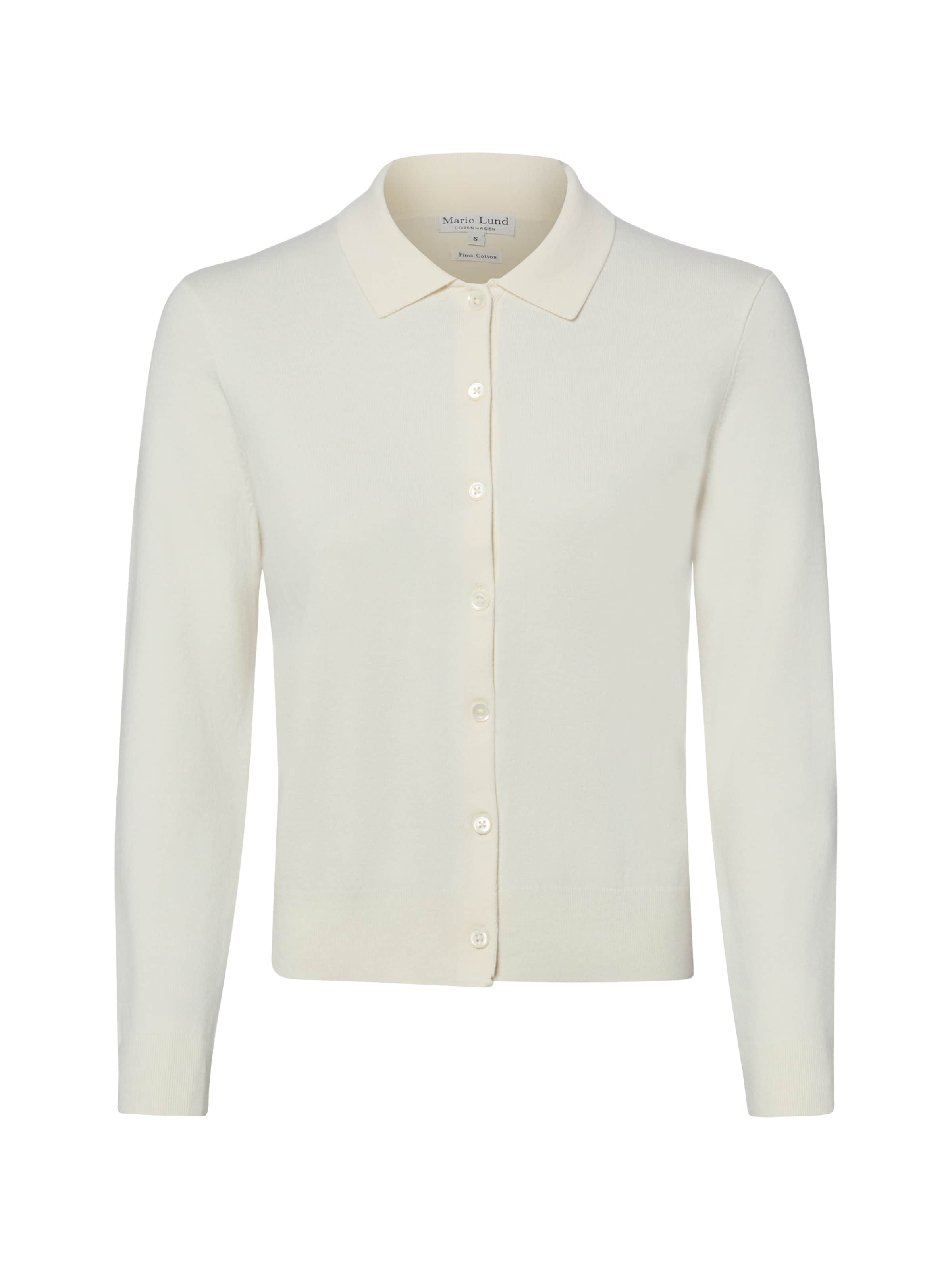 Cardigan Marie Lund en blanc : devant