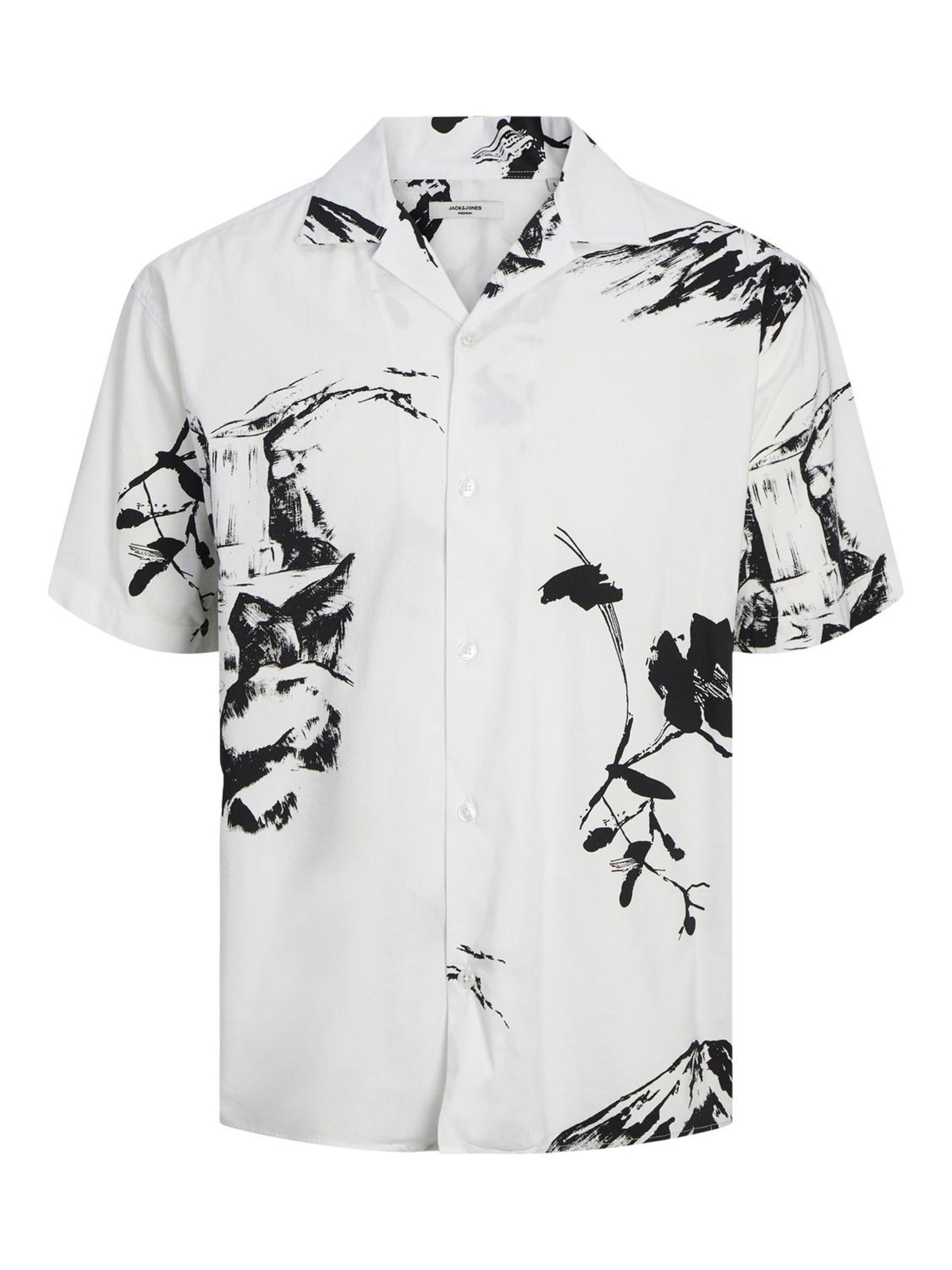 JACK & JONES Риза 'Palma Resort' в бяло: отпред