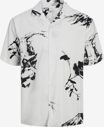 JACK & JONES Button Up Shirt 'Palma Resort' in White: front