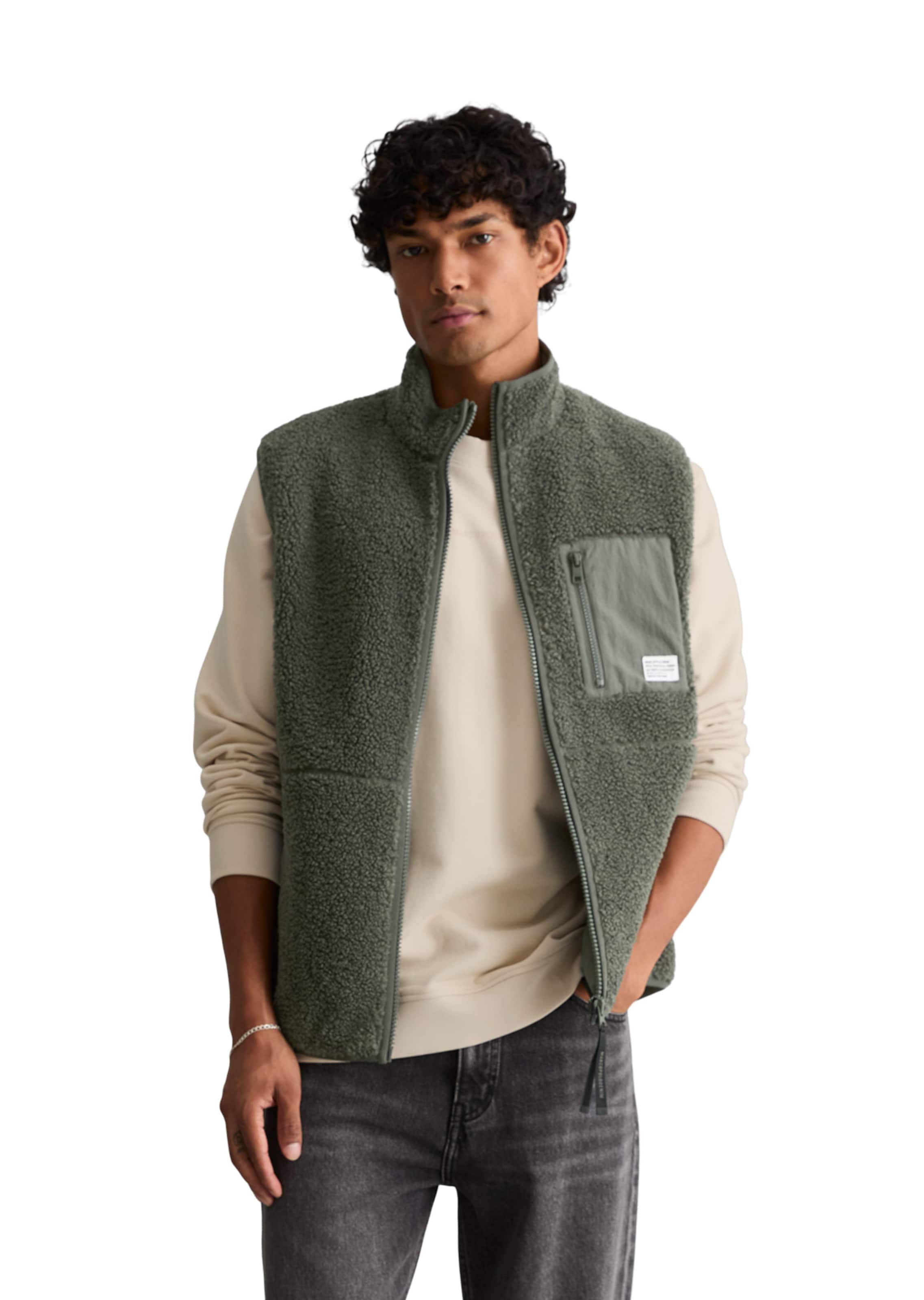 Marc O'Polo DENIM Vest in Green: front