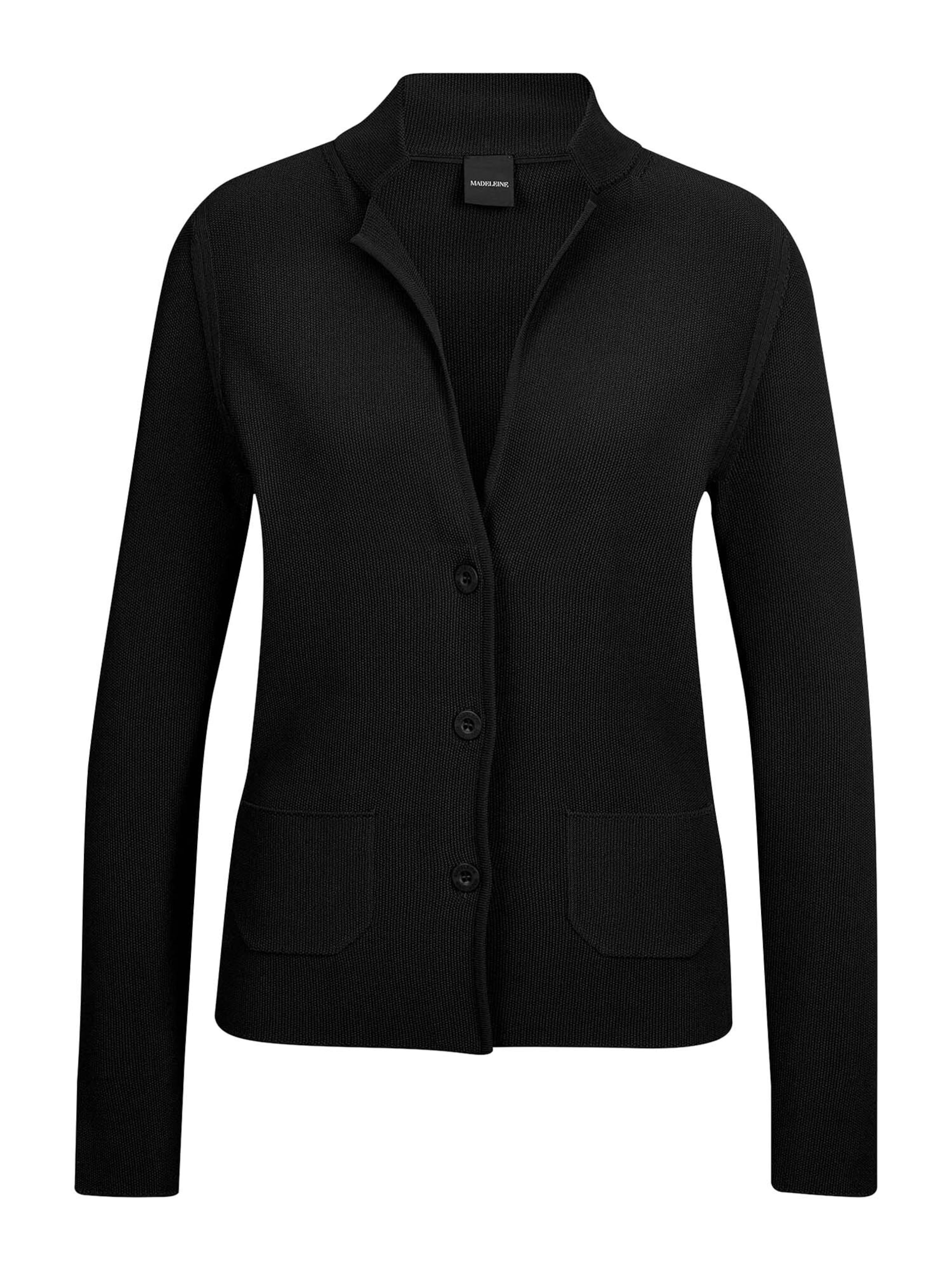 MADELEINE Gebreid vest in Zwart: voorkant