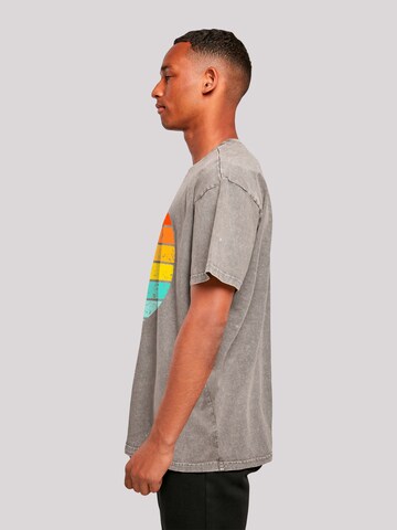 T-Shirt 'Alien Retro Sonnenuntergang' F4NT4STIC en gris