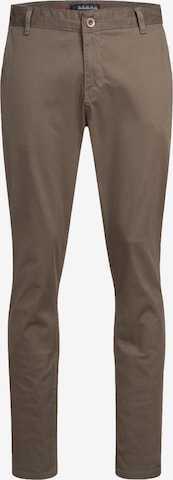 Indumentum Regular Chino Pants in Grey: front