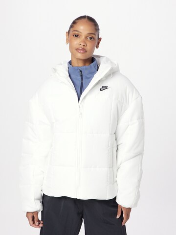 Nike Sportswear Zimní bunda – bílá: přední strana