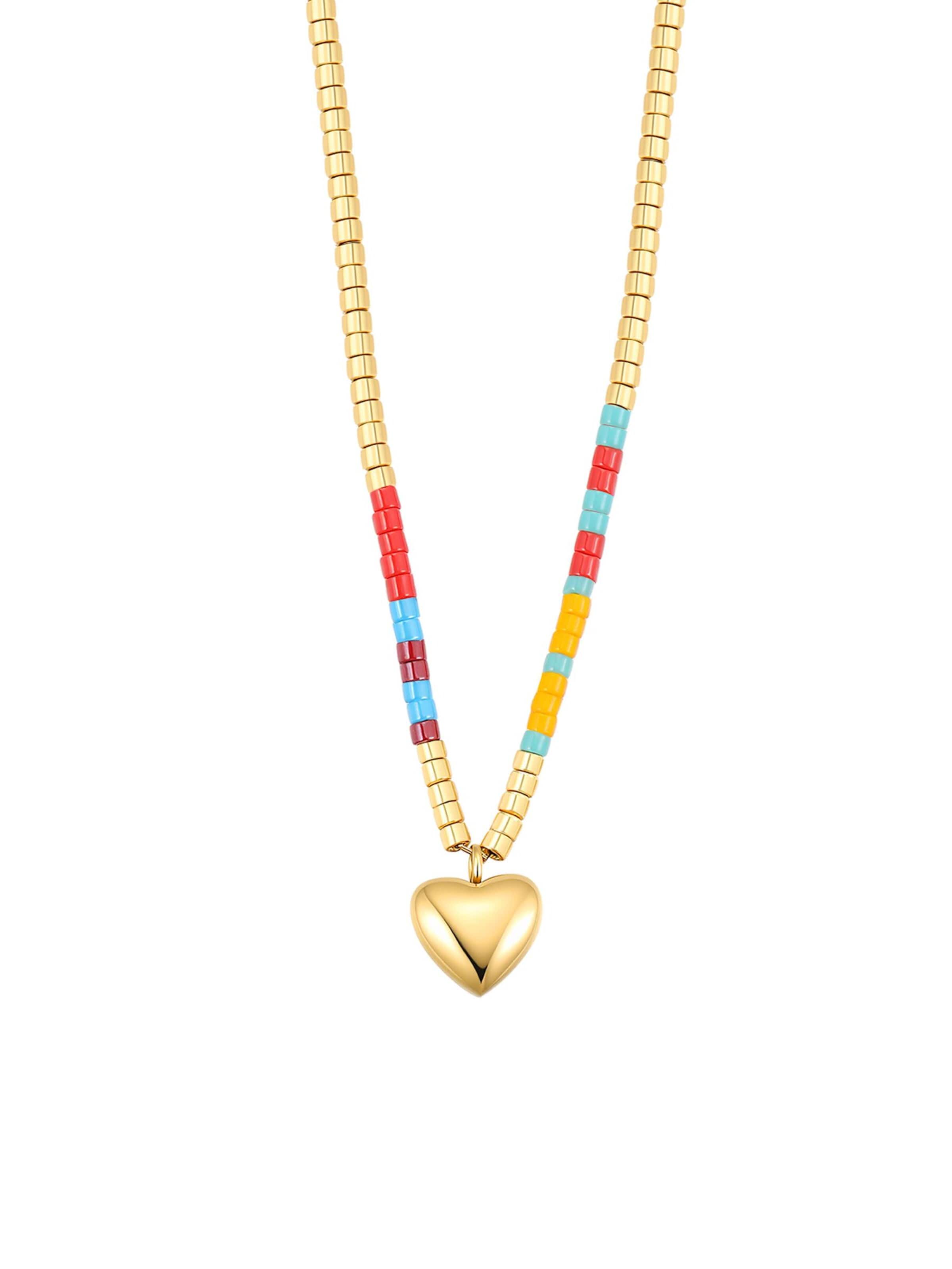 Collana 'Summer Bead Heart' di Hey Happiness in oro