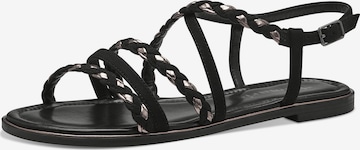 Tamaris Sandalen met riem in Zwart: voorkant