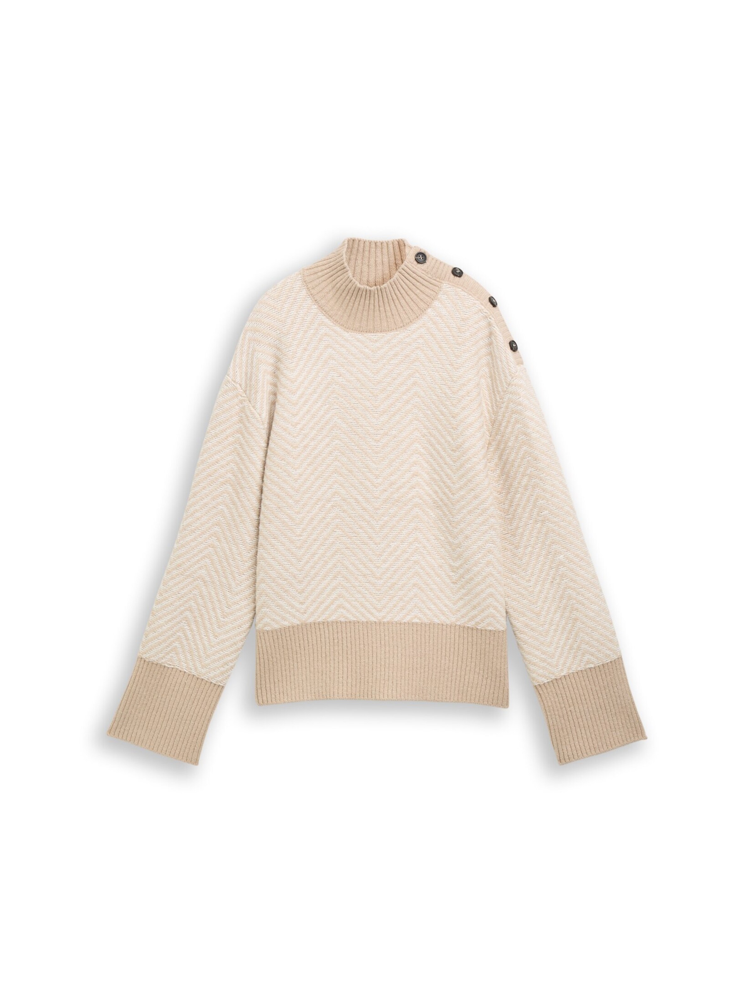 TOM TAILOR Sweater in Beige: front