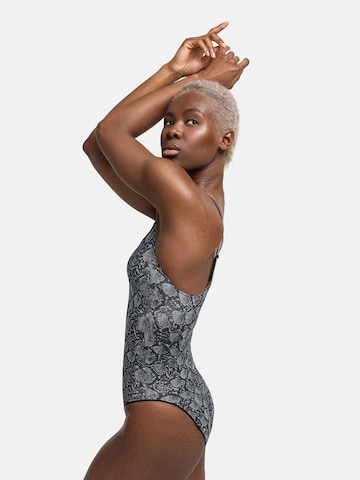 cfab (formerly creamy fabrics) Shapingbody 'Bodysuit Sculpting Shapewear mit Slip' i grå
