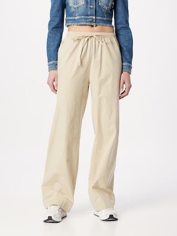 NLY by Nelly Wide leg Trousers in Beige: front