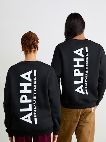 ALPHA INDUSTRIES Sweatshirt in Zwart