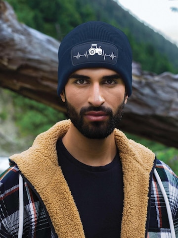 Youth Designz Beanie 'Heartbeat Traktor' in Blue
