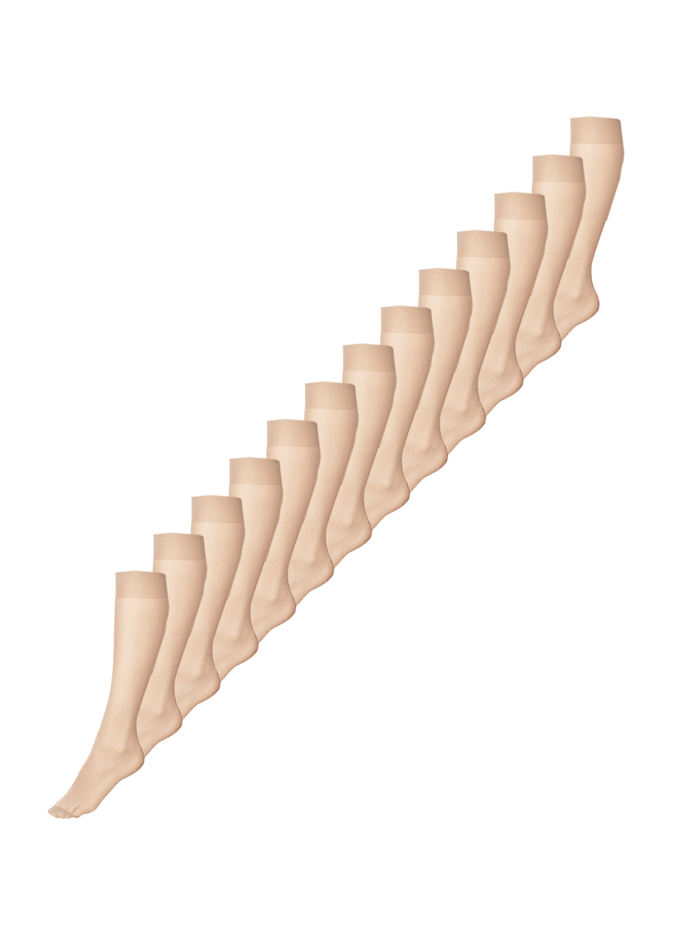 Nur Die Fine stockings in Beige: front