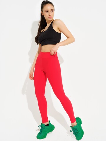 Evoni Skinny Leggings 'Thermo'‌‌‌‌‌‌‌‌ in Rot