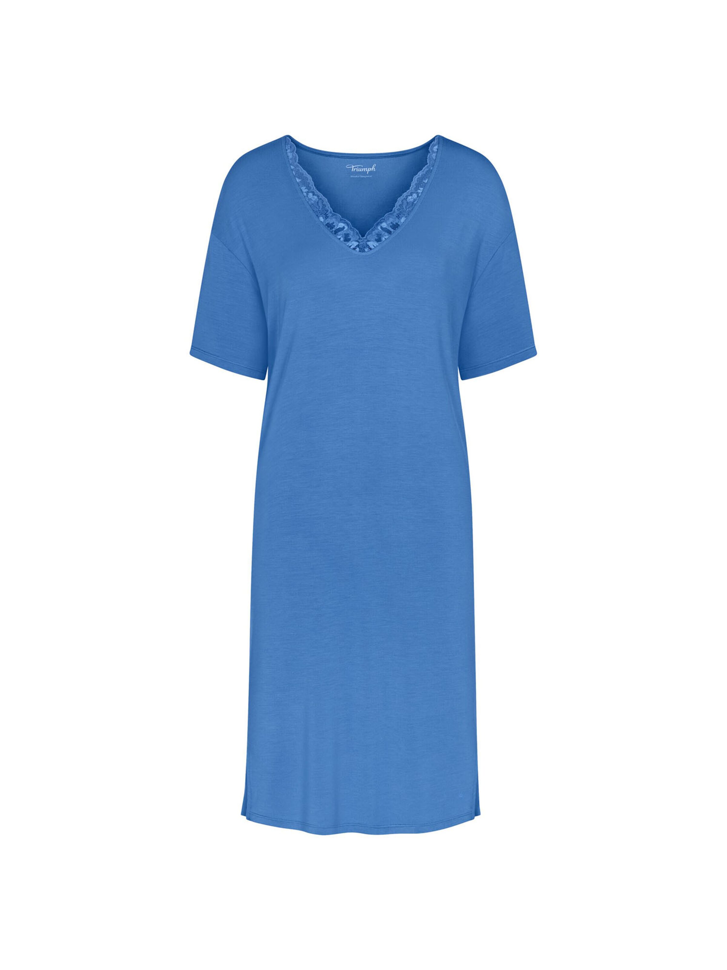 TRIUMPH Nightgown ' Red Label Timeless Sensuality ' in Blue: front