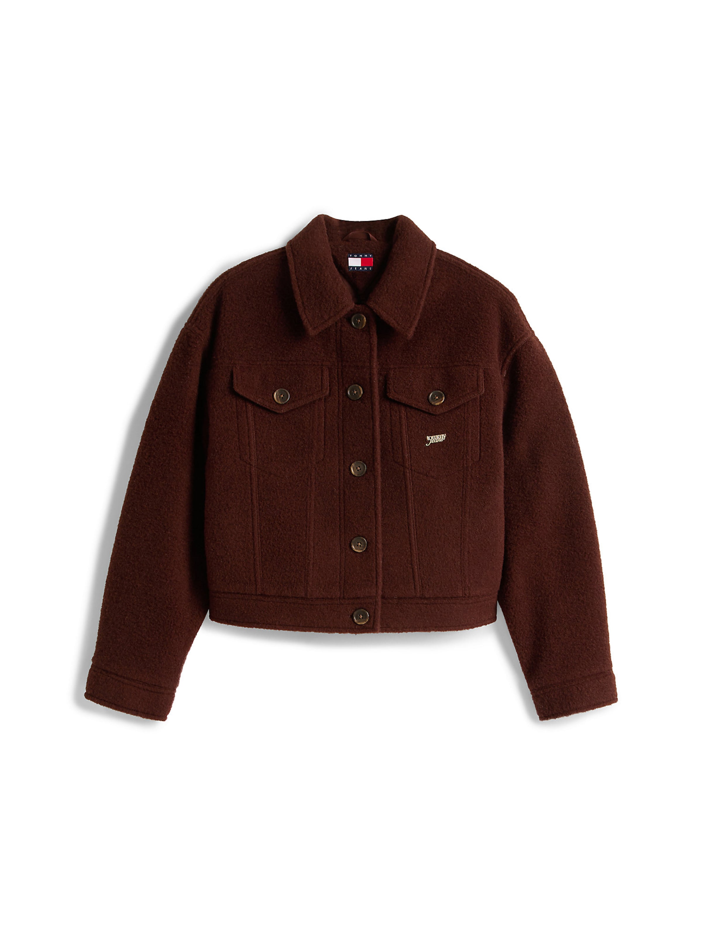 Tommy Jeans Tussenjas in Bruin: voorkant