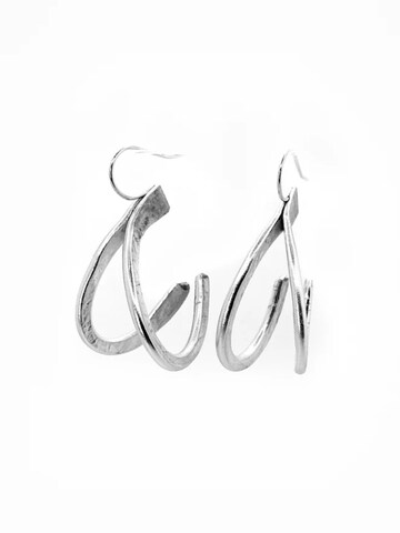 d'ecolife Essentials Ohrringe 'Heart Hoops' in Silber